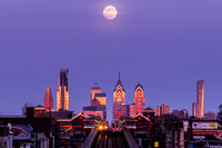 Moon Rising at sunset