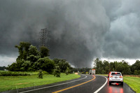 Mullica Hill Tornado crossing Rt. 322