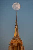 Empire State Building with Full Moon